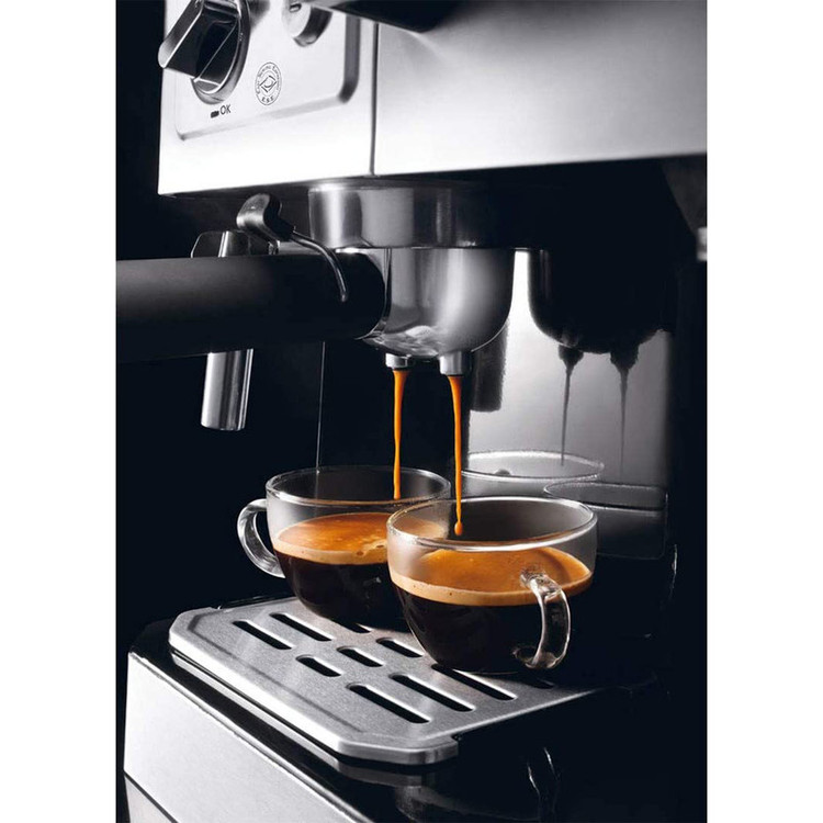 اسپرسوساز 1200 میلیلیتری دلونگی مدل BCO421 با مصرف پودر قهوه، مناسب تهیه اسپرسو، کافه لاته، کاپوچینو و فرانسه، دارای 2 عدد نازل قهوه