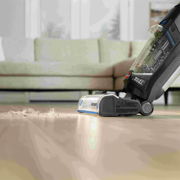جارو شارژی عصایی بیسل مدل Crosswave Omnifind 4006K با قابلیت جاروکشی و تیکشی همزمان، سیستم دو مخزن 660 میلیلیتری و تمیزکننده خودکار برسها