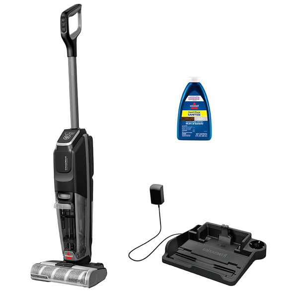 جارو شارژی عصایی بیسل مدل CrossWave OmniForce EDGE 4000E با باتری 2500mAh، توان مکش 31 AirW، سه حالت کاری PowerVac، PowerMop و Turbo، مخزن زباله 660 میلیلیتری، مخزن مایعات 440 میلیلیتری، برس خودتمیزشونده و فناوری ZEROGAP