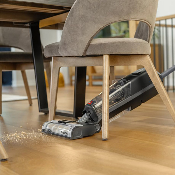 جارو شارژی عصایی بیسل مدل CrossWave OmniForce EDGE 4000E با باتری 2500mAh، توان مکش 31 AirW، سه حالت کاری PowerVac، PowerMop و Turbo، مخزن زباله 660 میلیلیتری، مخزن مایعات 440 میلیلیتری، برس خودتمیزشونده و فناوری ZEROGAP